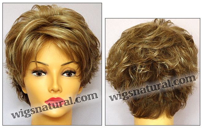 Envy mono top with lace front wig Micki, color shown dark blonde
