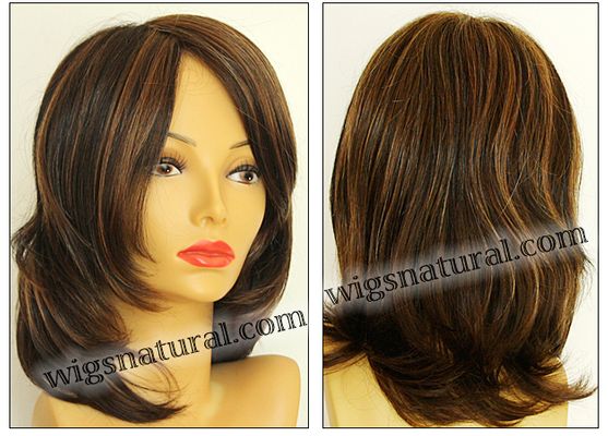 Envy mono top with lace front wig Rylee, color shown chocolate caramel