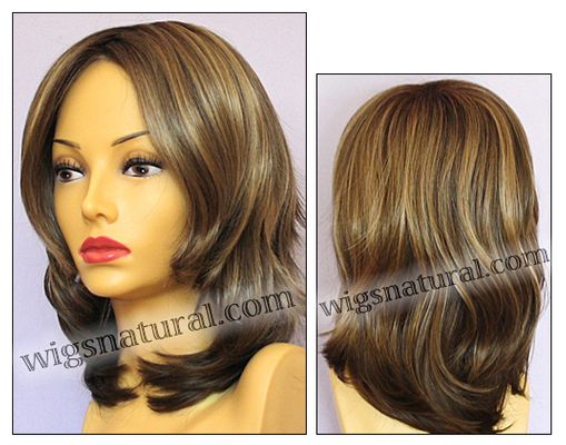 Envy mono top with lace front wig Rylee, color shown toasted sesame
