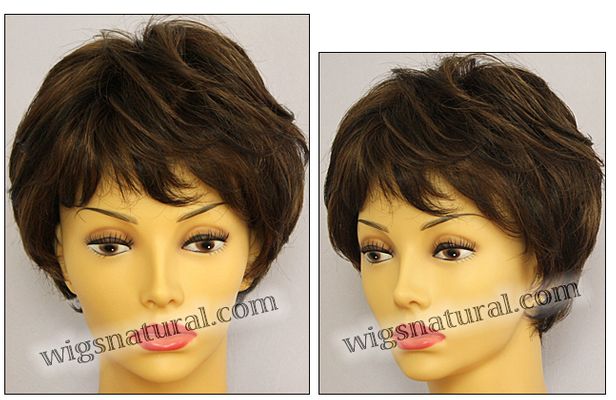 Envy mono top with lace front wig Tina, color shown medium brown