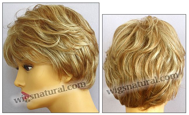 Envy mono top with lace front wig Tina, color shown vanilla butter