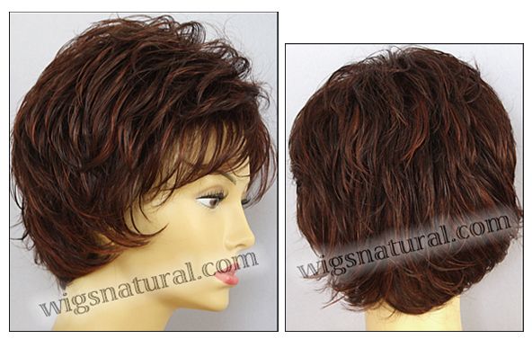 Envy open top wig Alyssa,  Average cap size, color shown dark red