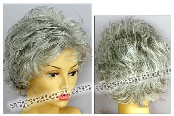Envy open top wig Alyssa,  Average cap size, color shown medium grey