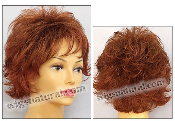 Envy open top wig Alyssa,  Average cap size, color shown lighter red
