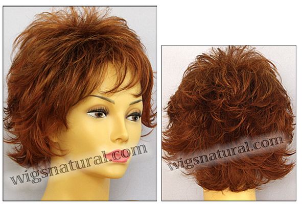 Envy open top wig Alyssa, color shown lighter red