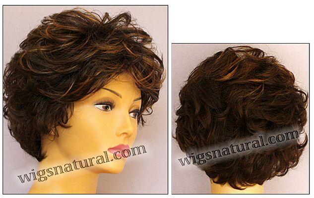 Envy open top wig Bryn, color shown chocolate caramel 