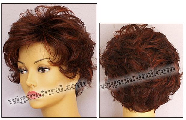 Envy open top wig Bryn, color shown dark red