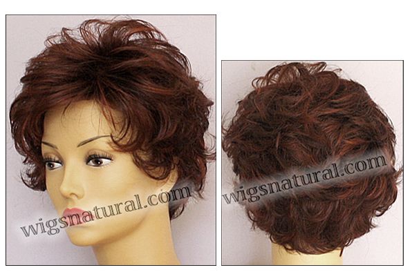 Envy open top wig Bryn,  color shown dark red