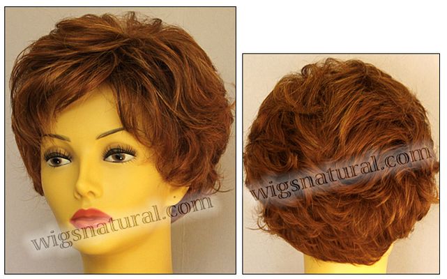 Envy open top wig Bryn, color shown lighter red