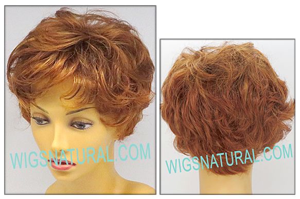 Envy open top wig Bryn,  color shown lighter red