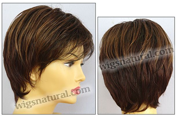 Envy open top wig Elle, color shown cinnamon raisin