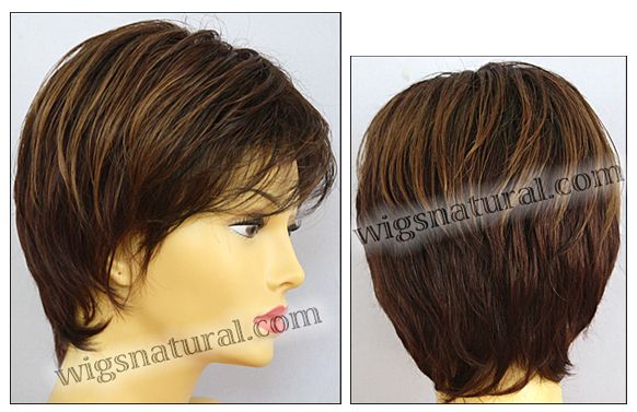 Envy open top wig Elle, color shown cinnamon raisin