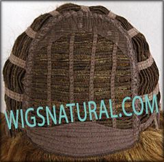 Envy open top wig Elle, color shown light brown