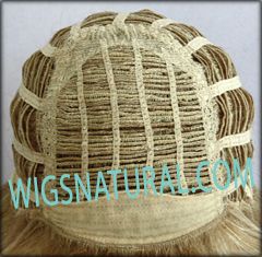 Envy open top wig Elle, color shown medium blonde