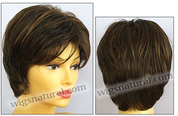 Envy open top wig Elle, color shown medium brown
