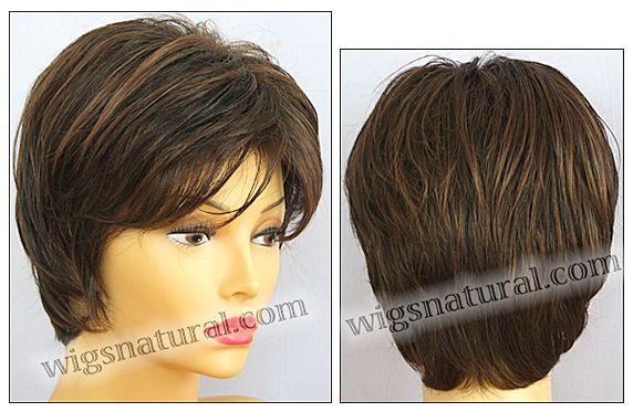 Envy open top wig Elle, color shown medium brown