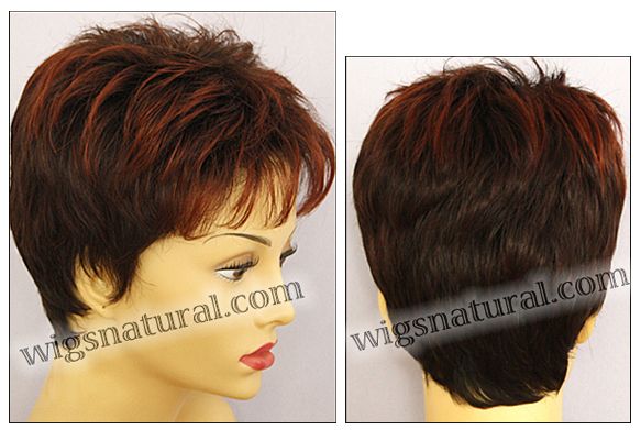 Envy open top wig Penelope, Average cap size, color shown chocolate cherry