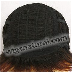 Envy open top wig Penelope, Average cap size, color shown chocolate cherry