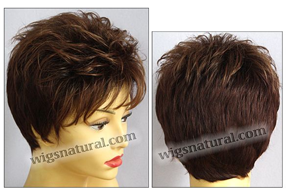Envy open top wig Penelope, Average cap size, color shown cinnamon raisin