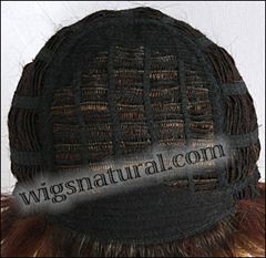 Envy open top wig Penelope, Average cap size, color shown cinnamon raisin