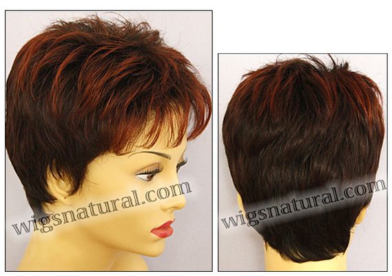 Envy open top wig Penelope, color shown chocolate cherry