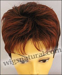 Envy open top wig Penelope, color shown chocolate cherry