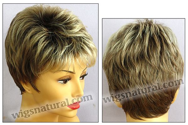 Envy open top wig Penelope, color shown sparkling champagne