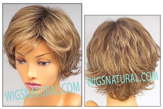 Envy open top wig,  Petite cap wig PT Alyssa, color shown toasted sesame