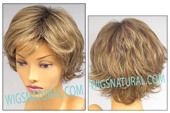 Envy open top wig,  Petite cap wig PT Alyssa, color shown toasted sesame