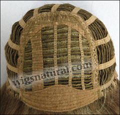 Envy open top wig Sasha, color shown almond breeze