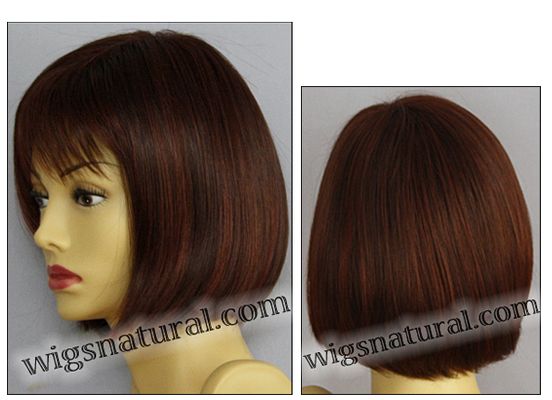 Envy open top wig Scarlett, color shown dark red