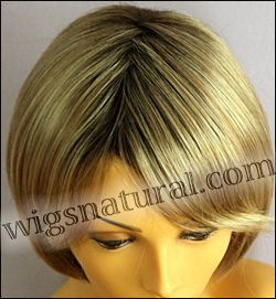 Envy open top wig Sheila, color shown sparkling champagne