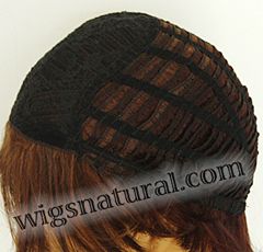 Envy open top wig Tara,  color shown cinnamon raisin