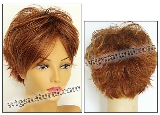 Envy open top wig Tara,  color shown lighter red