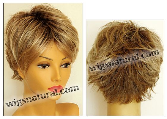 Envy open top wig Tara, color shown sparkling champagne