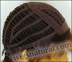 Envy open top wig Tiffany,  Average cap wig, color shown creamed coffee