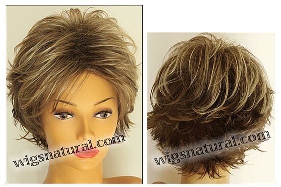 Envy Open top wig Victoria, color shown almond breeze