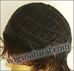 Envy Open top wig Victoria, color shown chocolate cherry