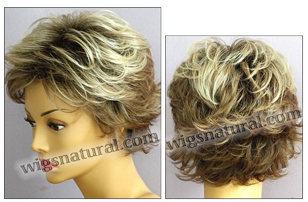 Envy open top wig Victoria, color shown sparkling champagne