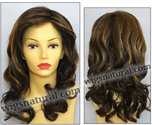 Envy wigs, lace front wig Alana, color shown chocolate caramel