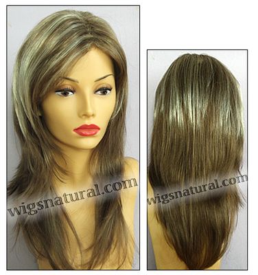 Envy wigs, open top wig Sasha, color shown almond breeze