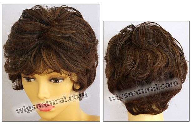 Envyhair wig Aubrey, Mono top hand-tied sides and back wig, color shown cinnamon raisin