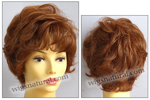 Envyhair wig Aubrey, Mono top hand-tied sides and back wig, color shown lighter red