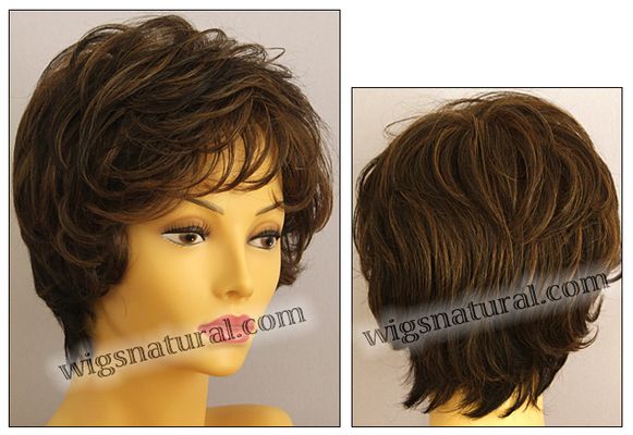 Aubrey Envyhair wig, Mono top hand-tied sides and back wig, color shown medium brown