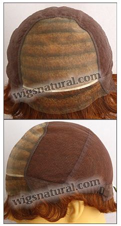 Heather Envyhair wig, Lace front mono top with Hand-tied sides and back, color shown lighter red