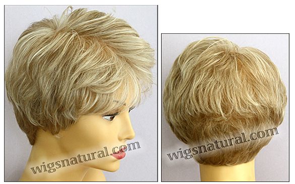 Heather Envyhair wig, Lace front mono top with Hand-tied sides and back, color shown light blonde