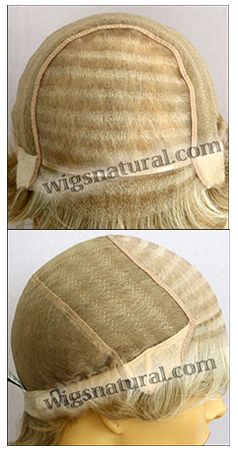 Heather Envyhair wig, Lace front mono top with Hand-tied sides and back, color shown light blonde