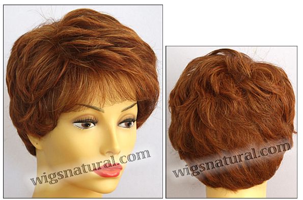 Envyhair wig Heather, Mono top lace front hand-tied sides and back wig, color shown lighter red