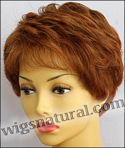 Envyhair wig Heather, Mono top lace front hand-tied sides and back wig, color shown lighter red