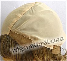 Kylie Envyhair wig, Mono top hand-tied sides and back, color shown frosted